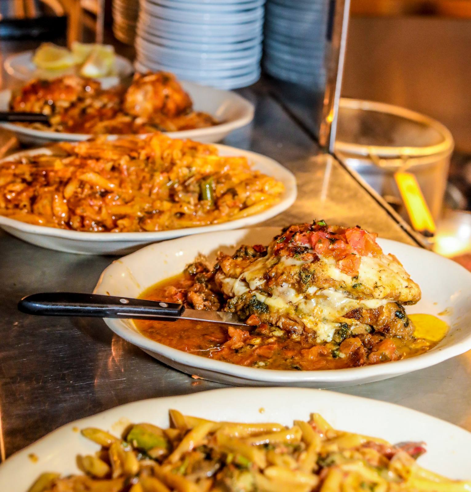 Plates from the La Scarola kitchen